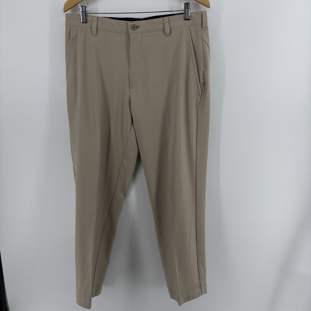 IZOD Mens Golf Pants 33x30 Extreme Function Classic Fit Light Tan Lightweight
